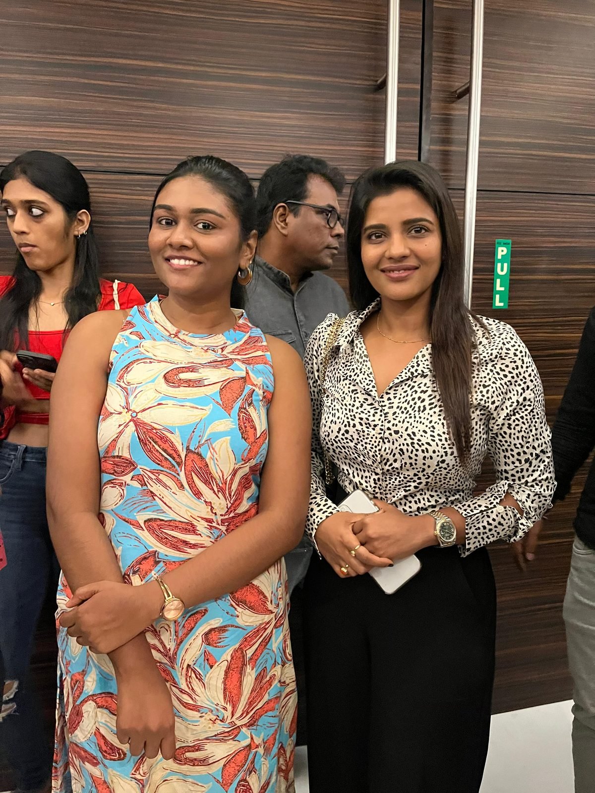 Actress Aishwarya with celebrity makeup artist Anu Rotrico, Chennai