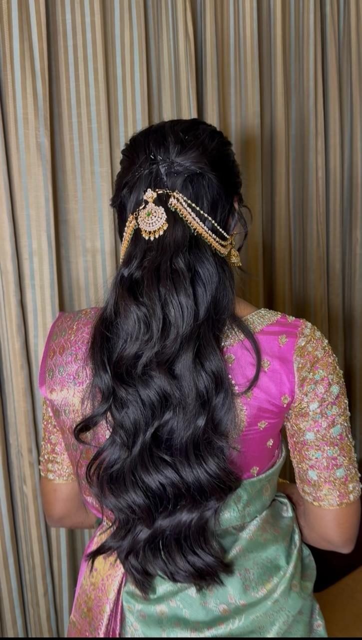 Bridal hairstyling by Anu Rotrico, Chennai