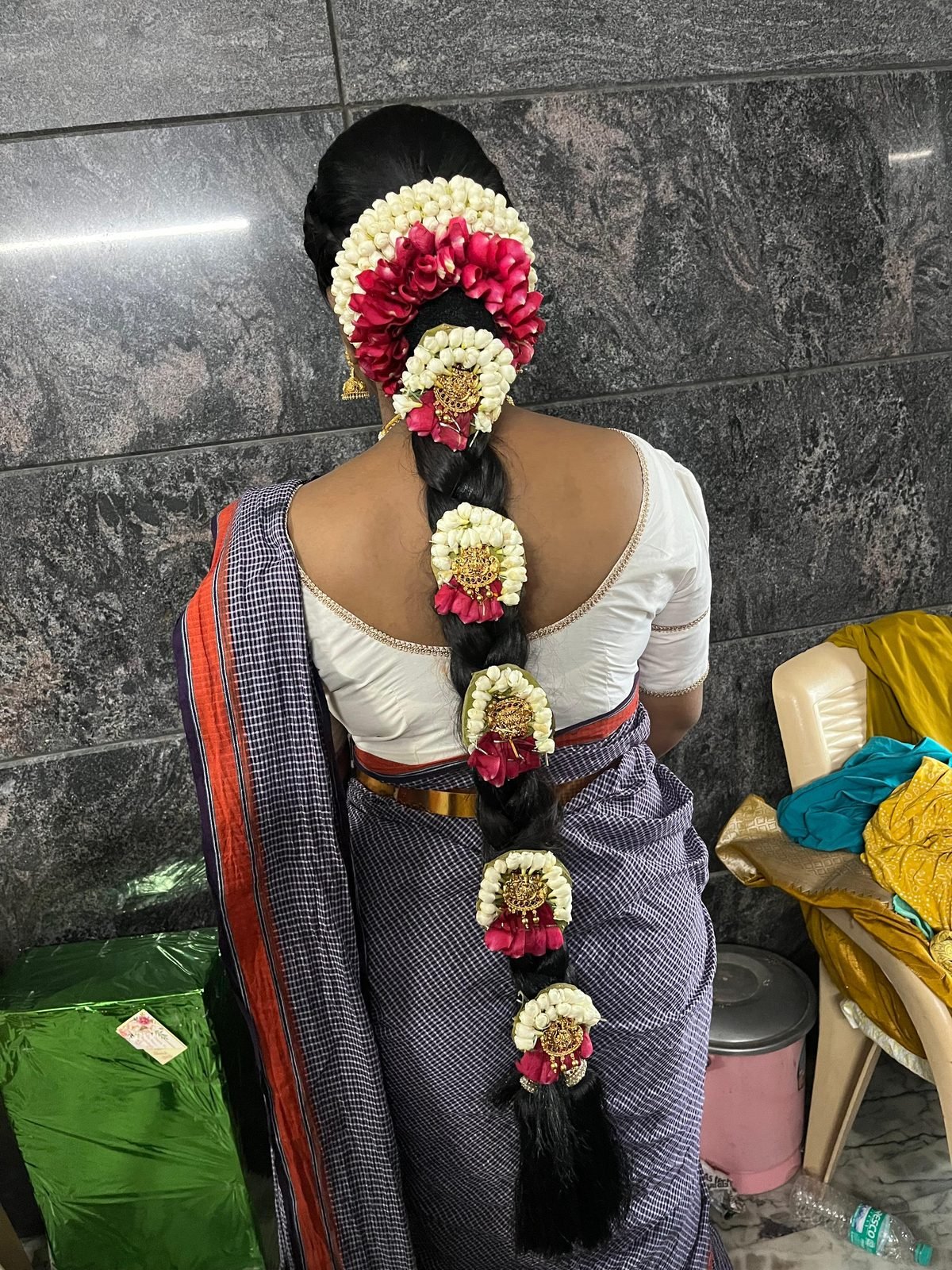 Bridal hairstyling by Anu Rotrico, Chennai