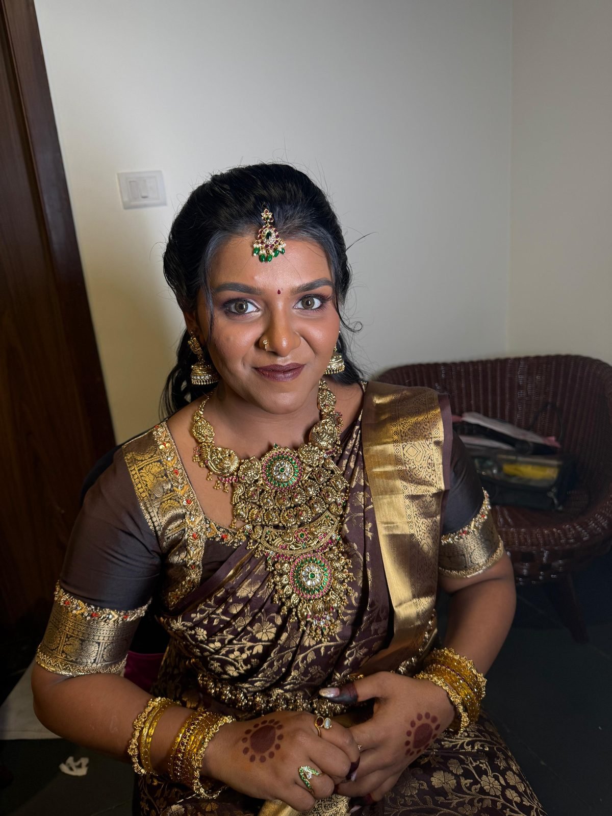 Engagement makeup by Anu Rotrico, Chennai