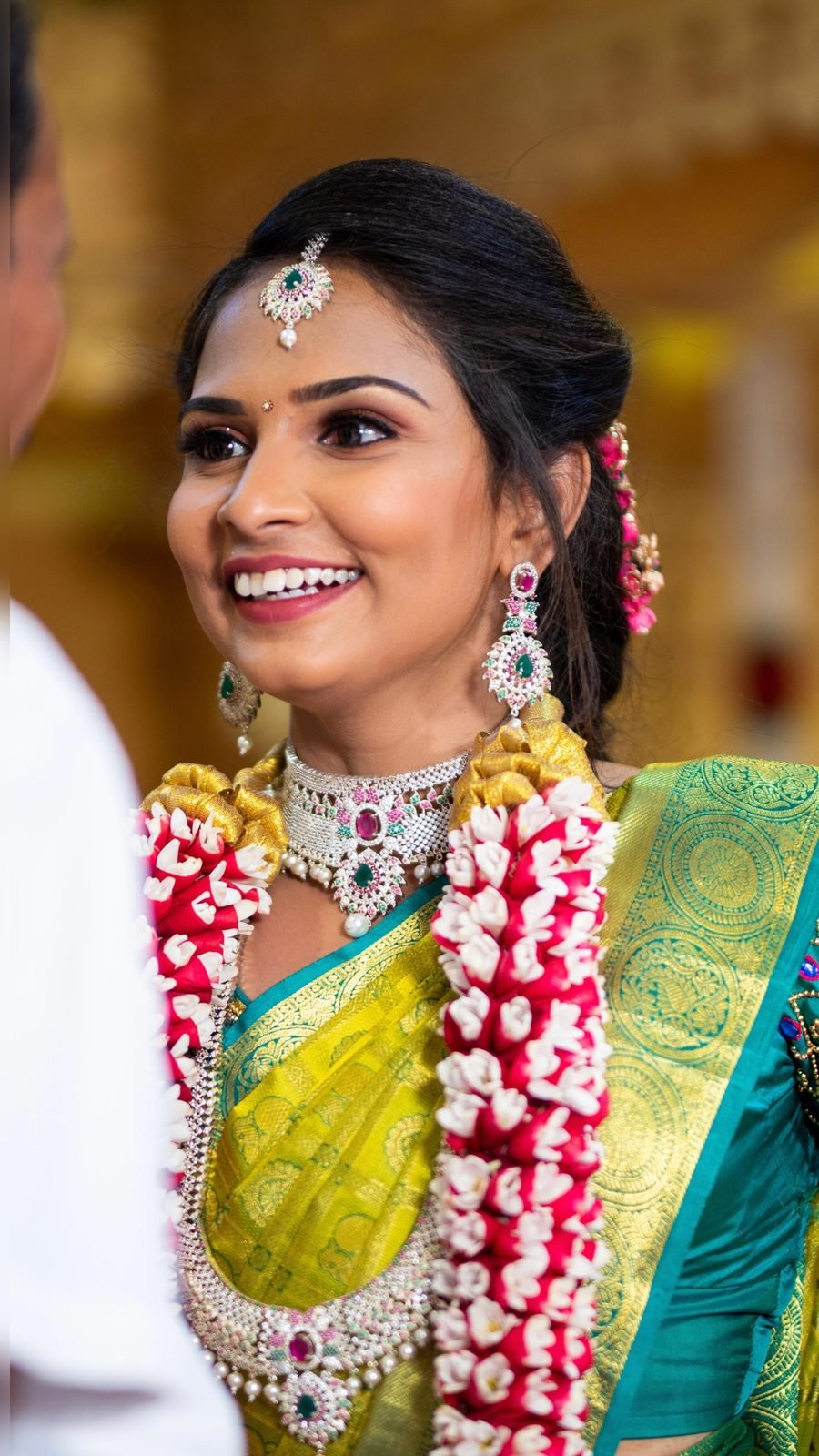 Soft engagement-day makeup by Anu Rotrico, Chennai
