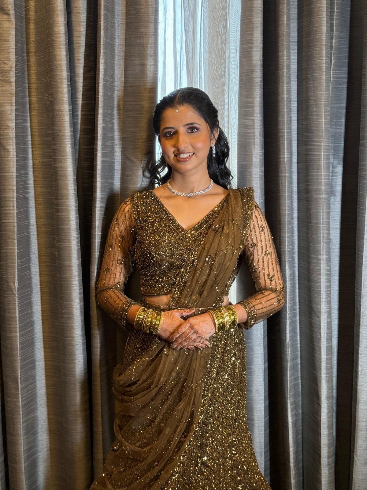 Engagement makeup by Anu Rotrico, Chennai