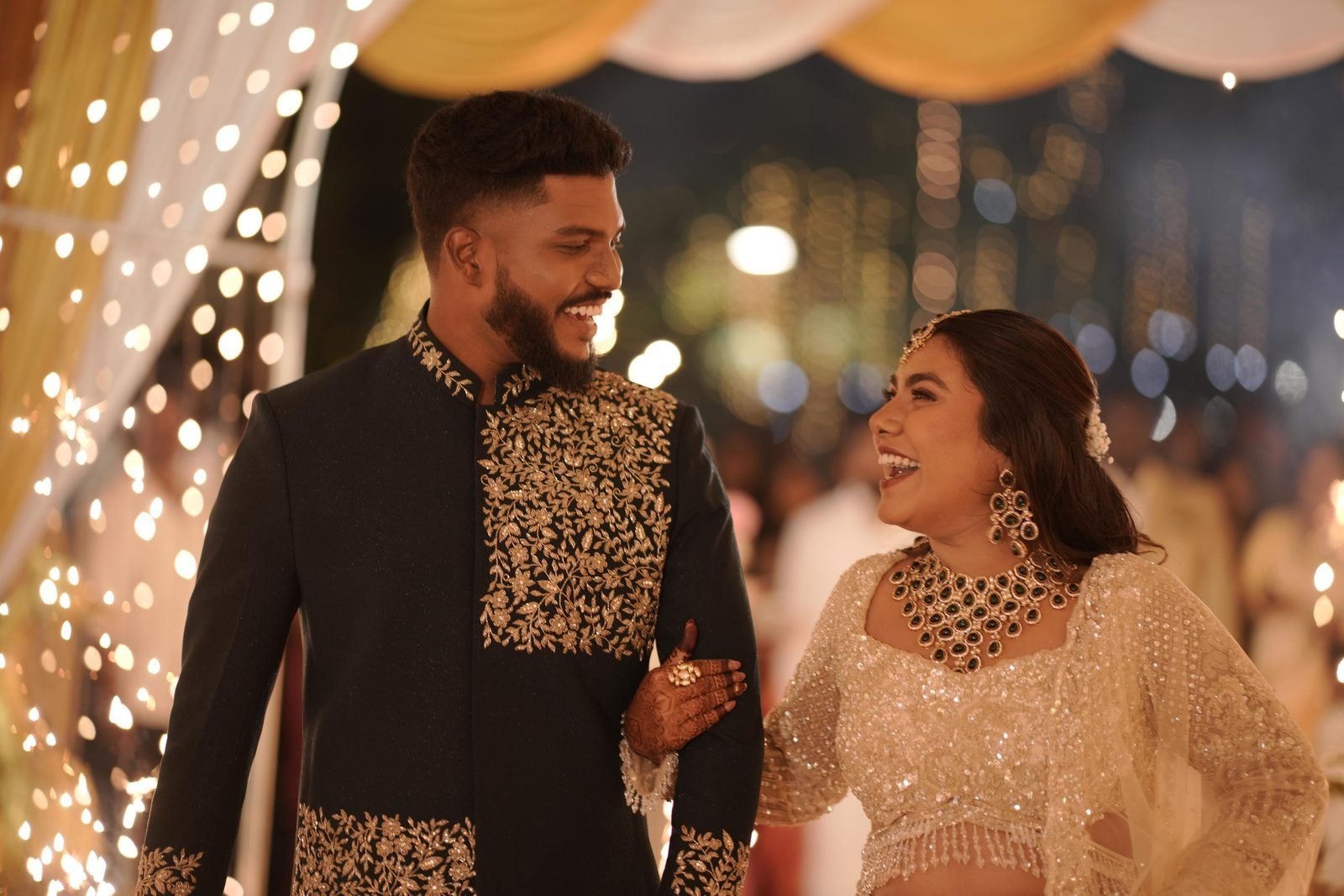 Evening reception makeup and hair by Anu Rotrico, Chennai