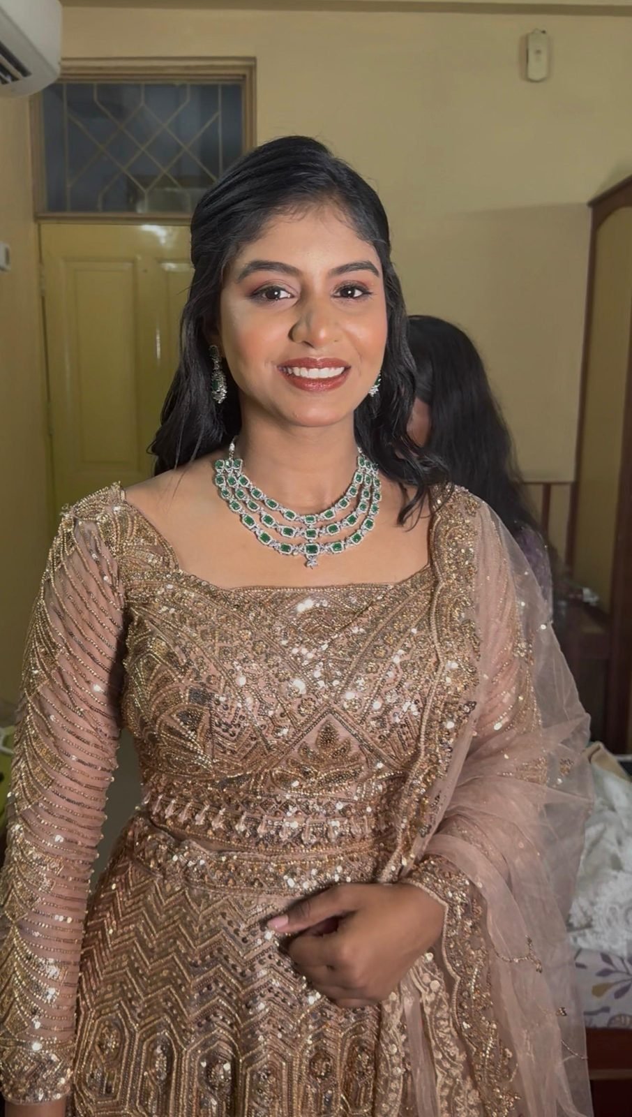 Wedding reception makeup by Anu Rotrico, Chennai