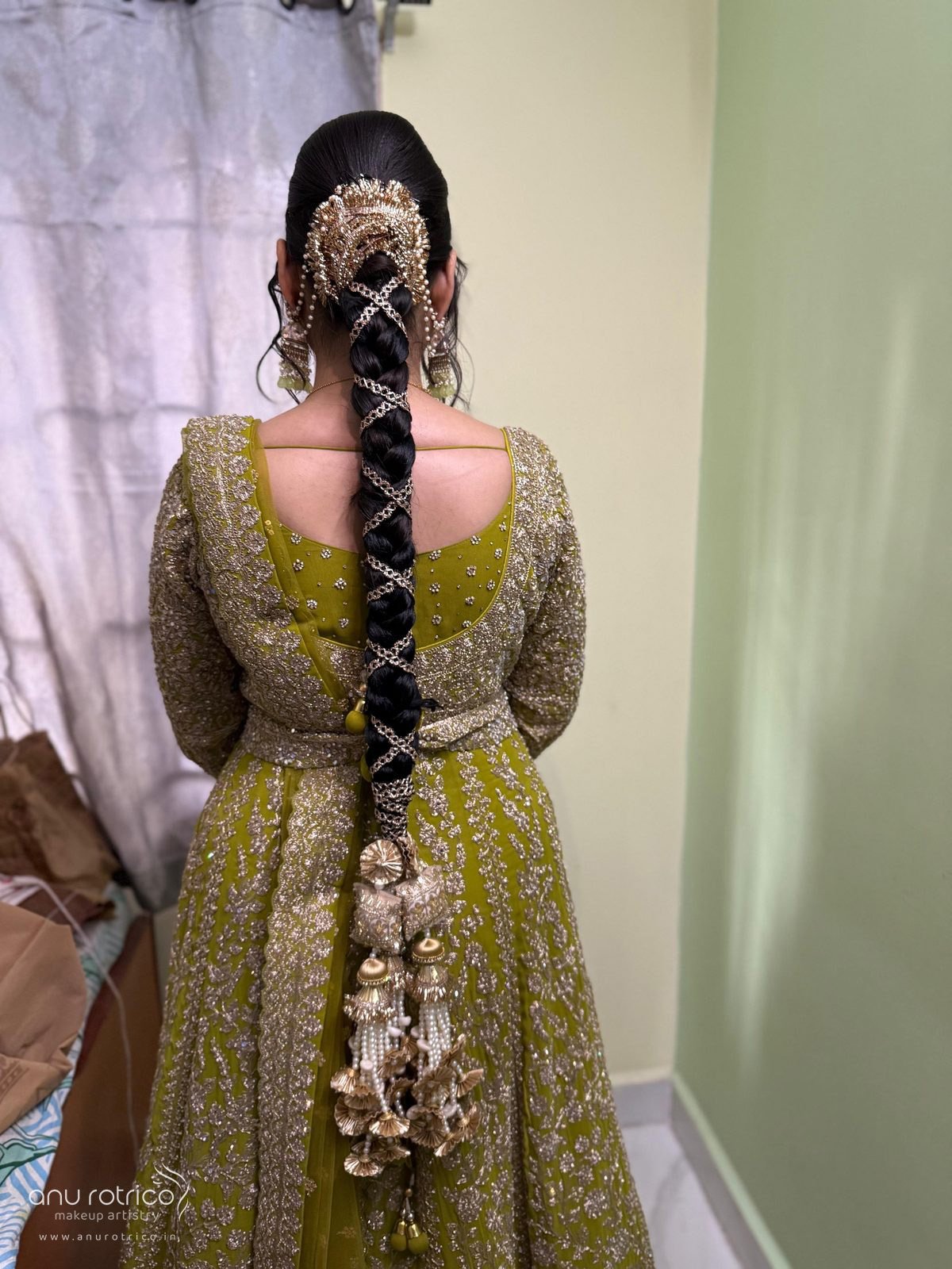 Bridal hairstyling by Anu Rotrico, Chennai