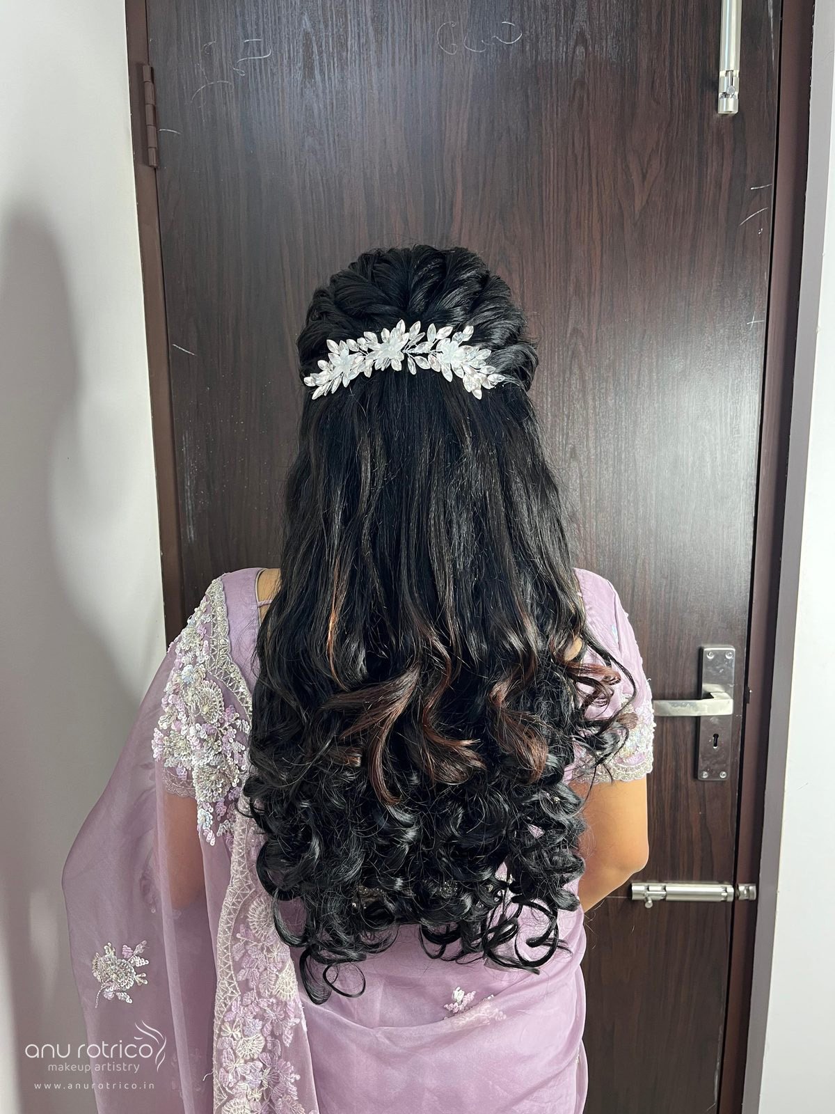 Bridal hairstyling by Anu Rotrico, Chennai