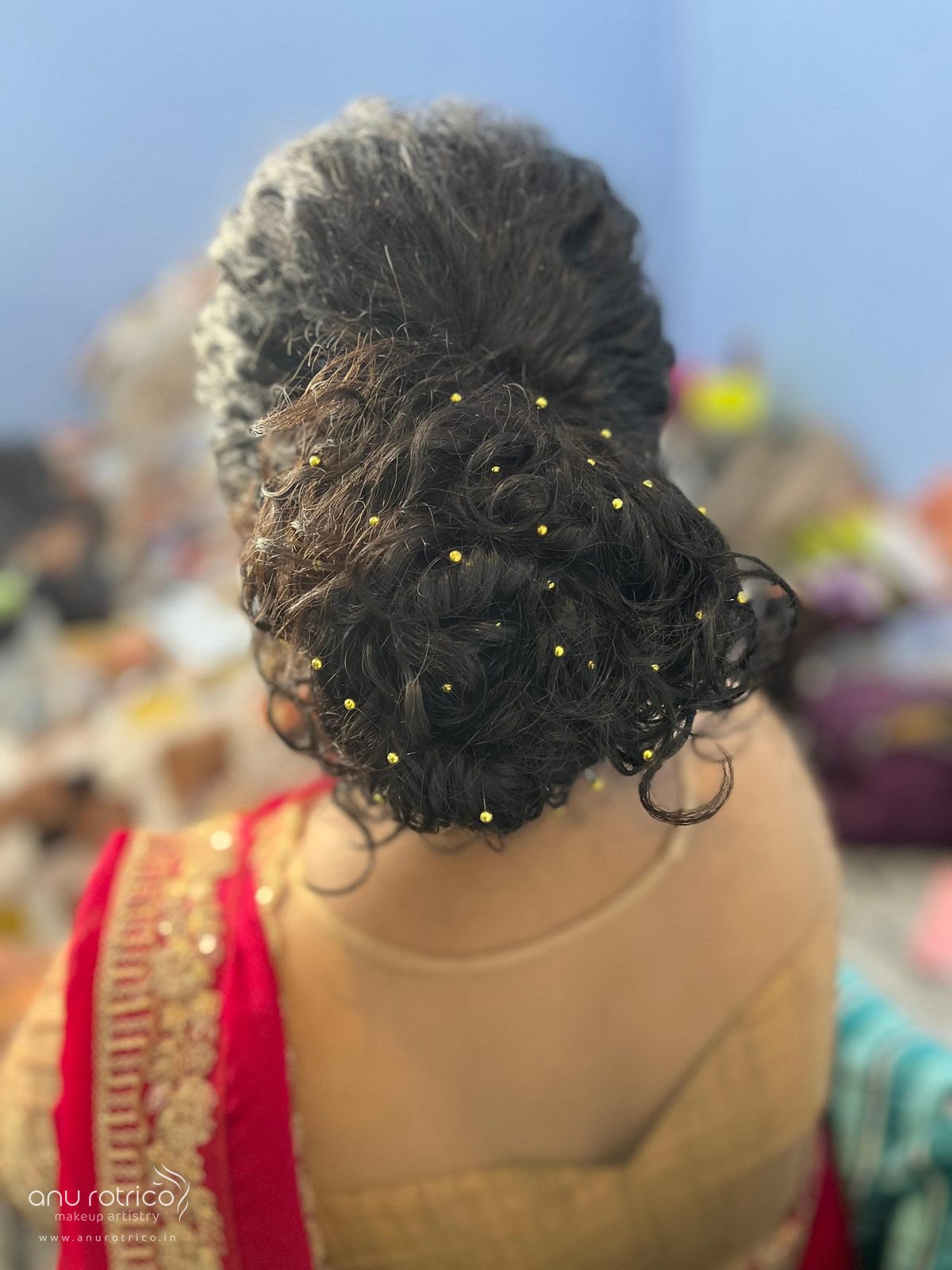 Bridal hairstyling by Anu Rotrico, Chennai