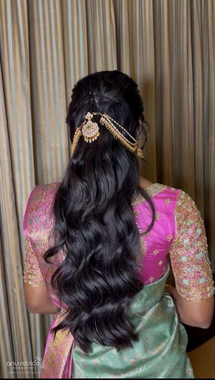 Bridal hairstyling by Anu Rotrico, Chennai