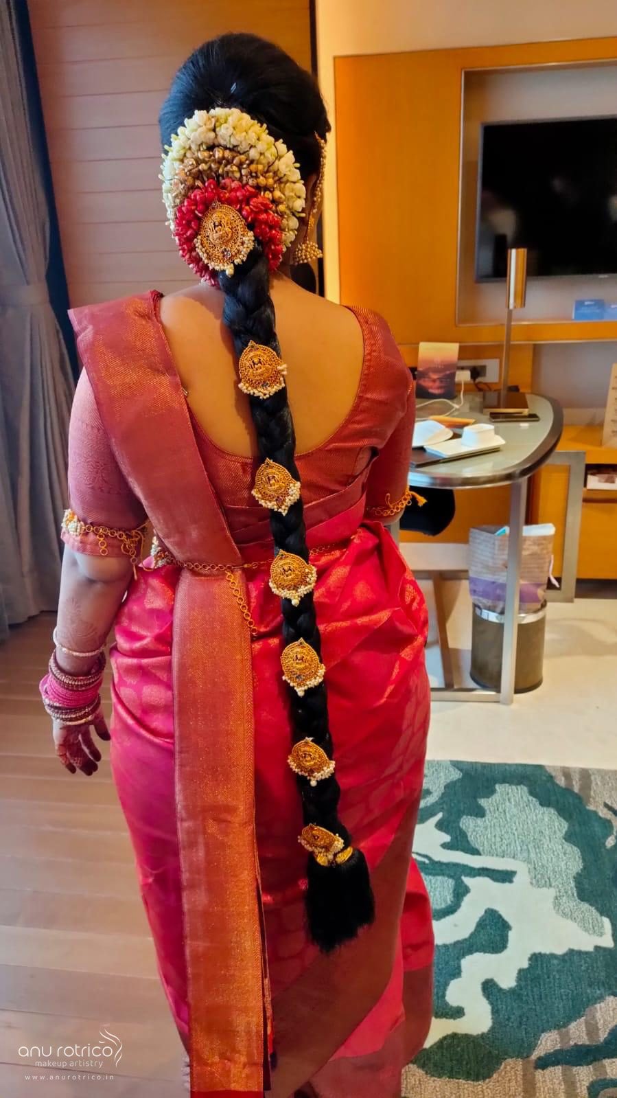 Bridal hairstyling by Anu Rotrico, Chennai