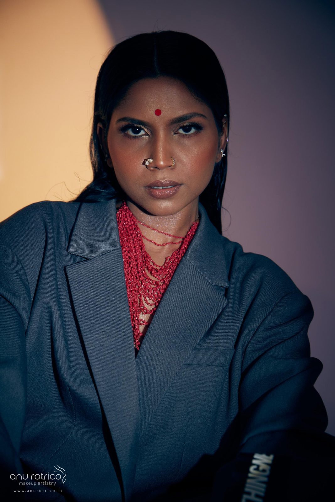 Celebrity makeup artist Anu Rotrico at work, Chennai