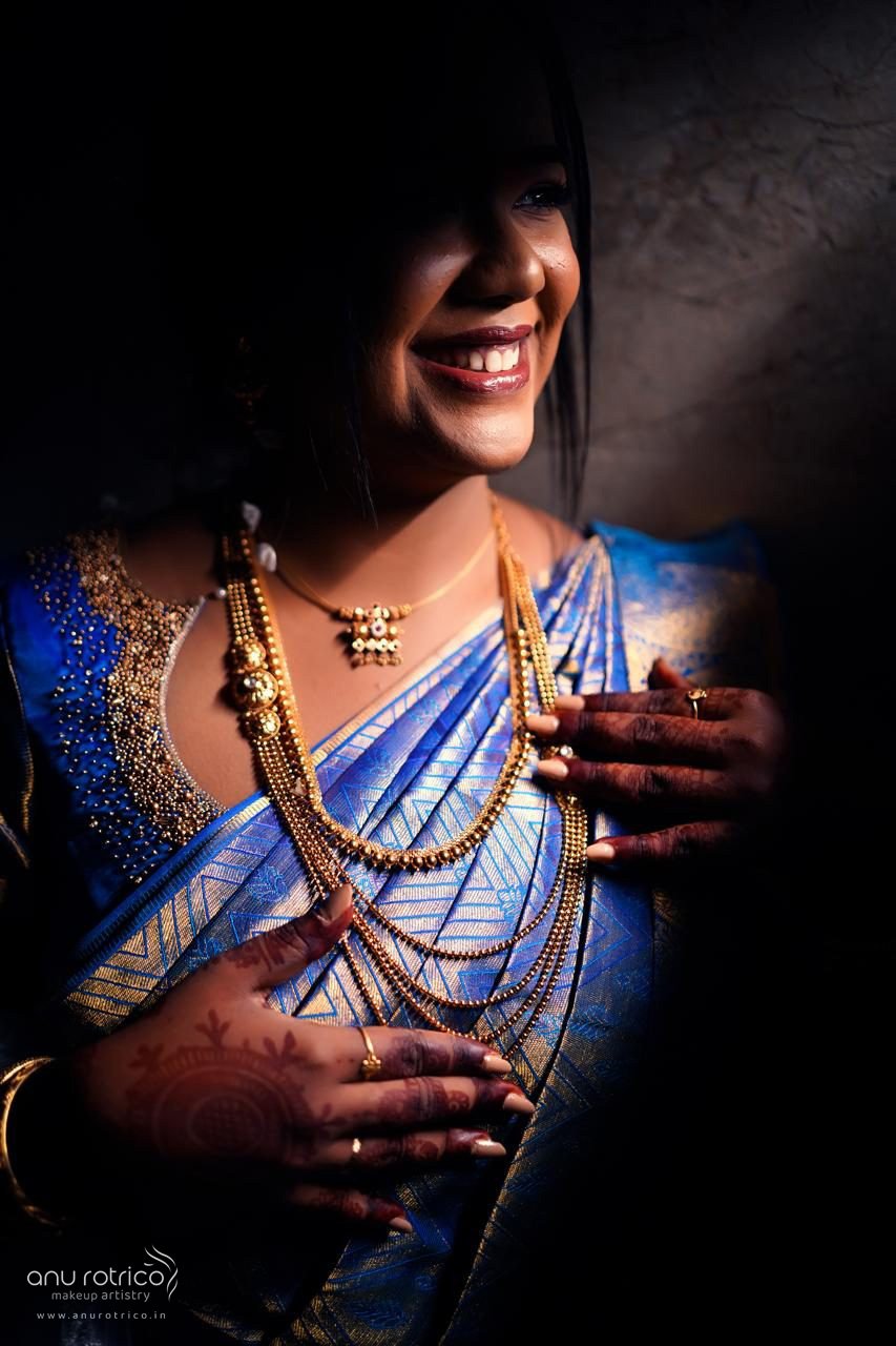 Christian wedding makeup and hair by Anu Rotrico, Chennai