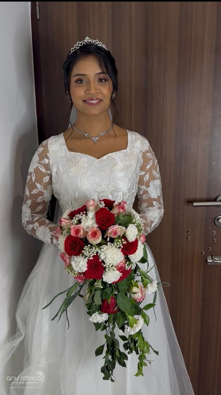 Christian bridal makeup by Anu Rotrico, Chennai