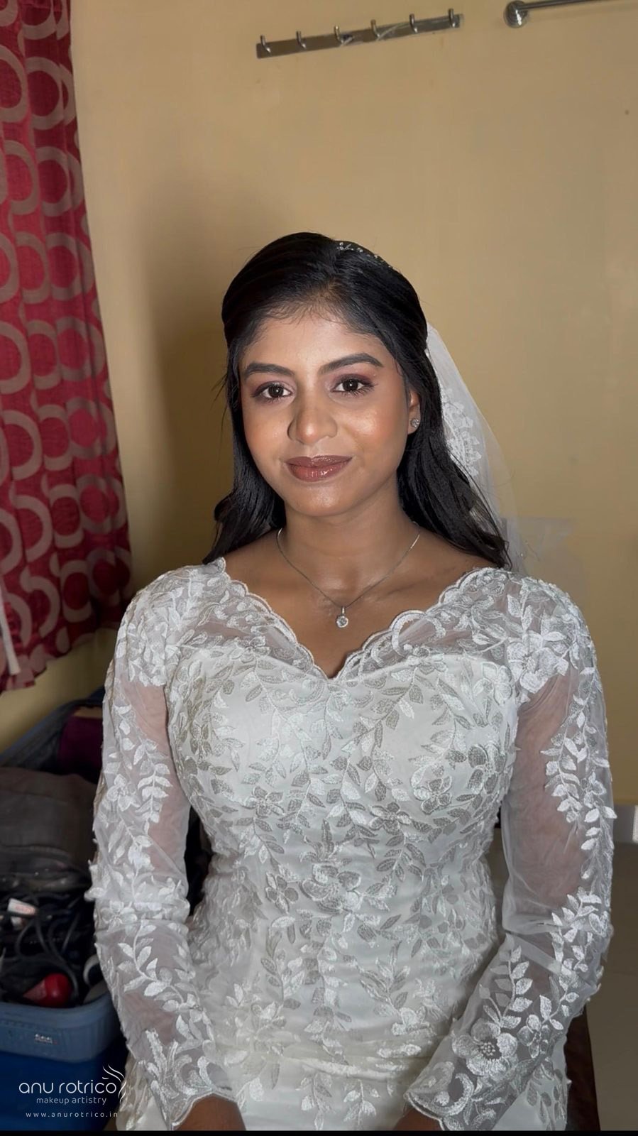 Christian bridal makeup by Anu Rotrico, Chennai