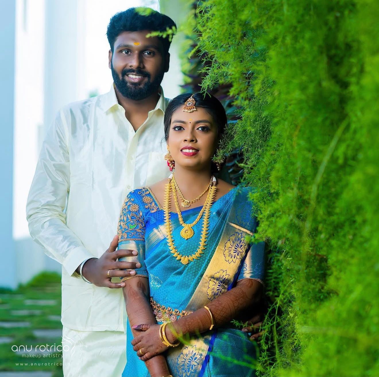 Soft engagement-day makeup by Anu Rotrico, Chennai
