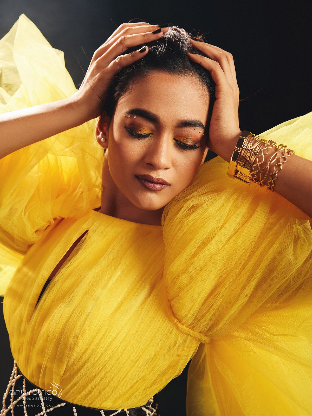 Editorial photoshoot makeup by Anu Rotrico, Chennai
