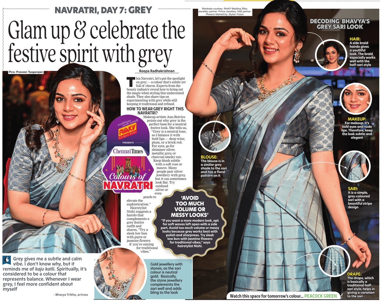 Chennai Times Colours of Navratri feature quoting makeup artiste Anu Rotrico