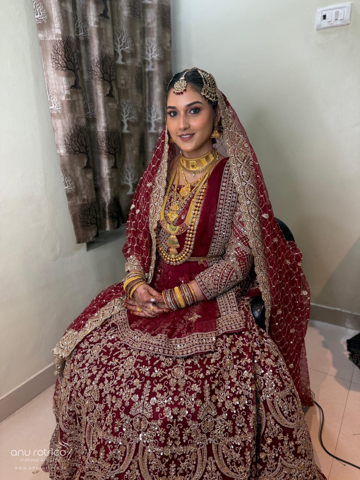 Muslim bridal makeup by Anu Rotrico, Chennai