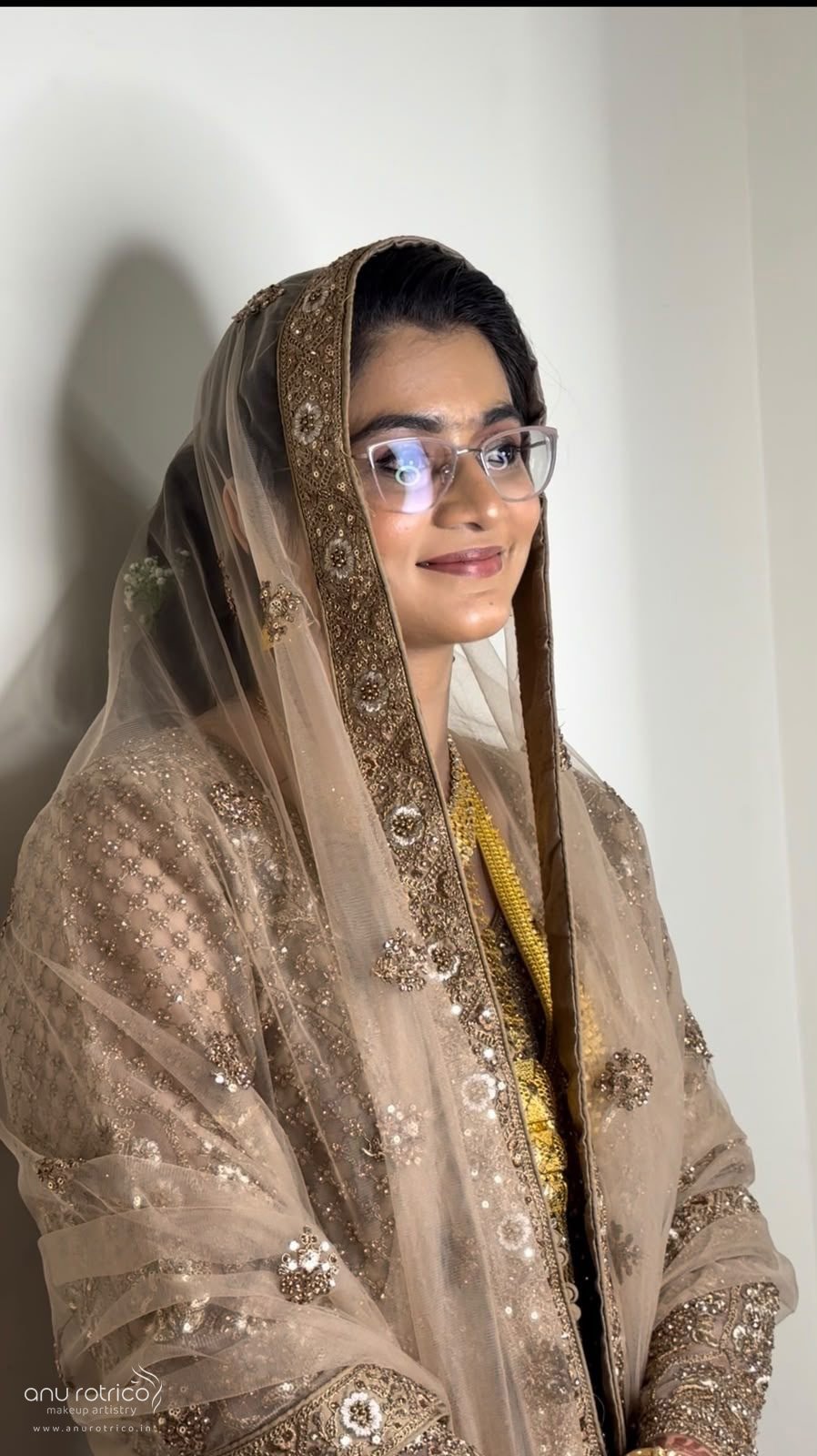 Muslim bridal makeup by Anu Rotrico, Chennai