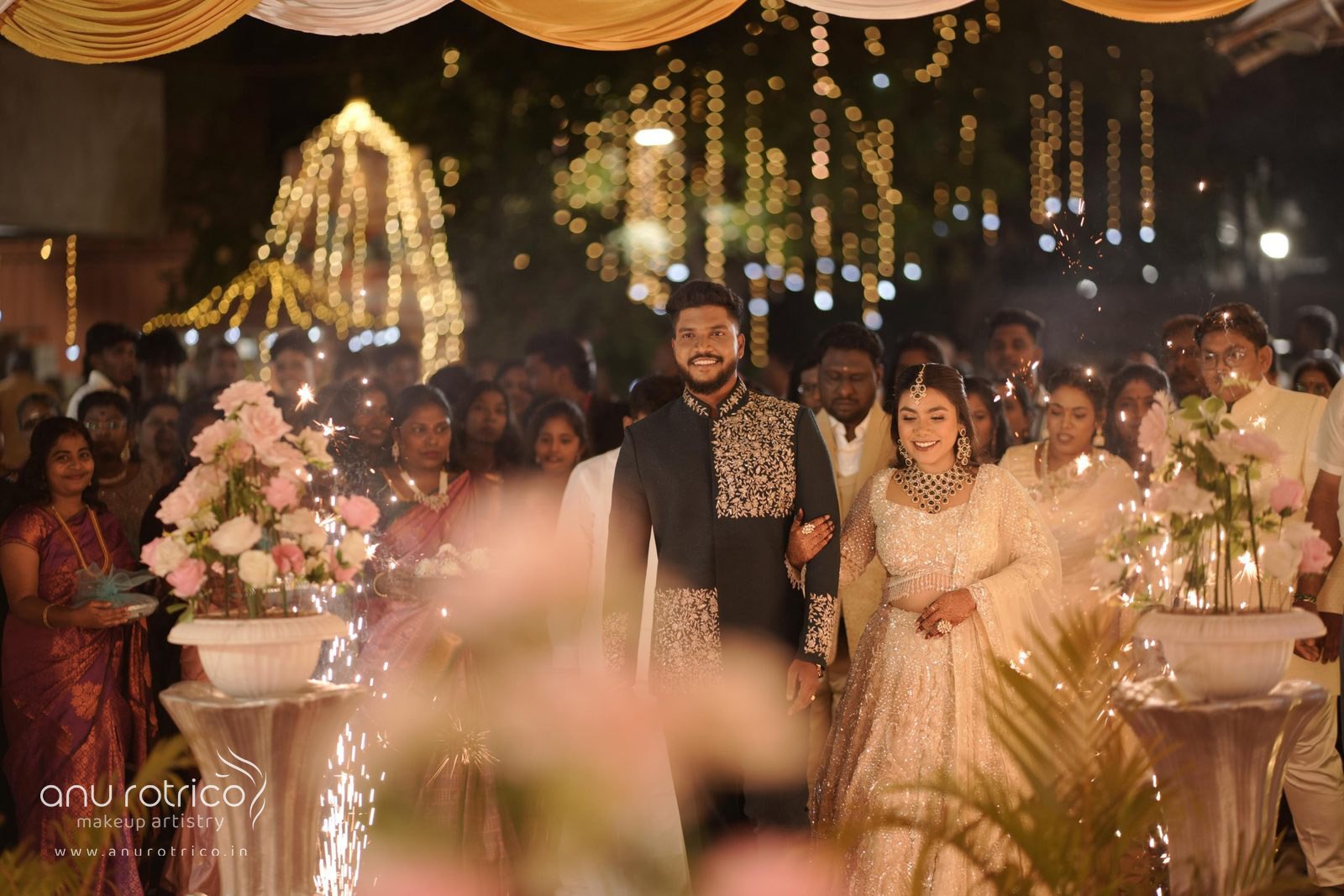Wedding reception makeup by Anu Rotrico, Chennai
