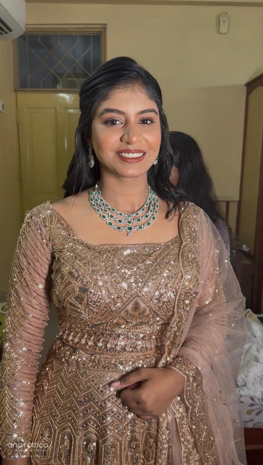 Wedding reception makeup by Anu Rotrico, Chennai