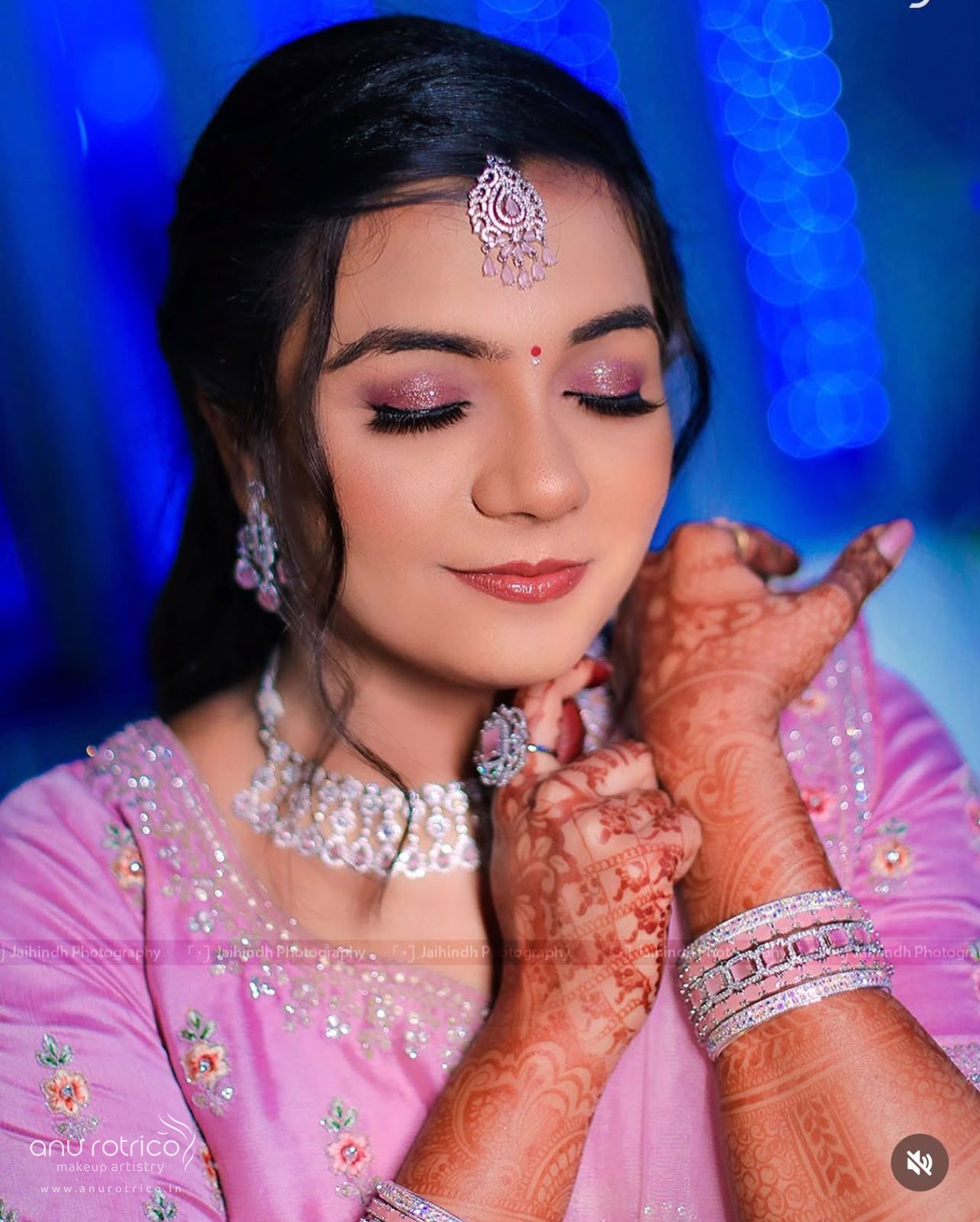 Evening reception makeup and hair by Anu Rotrico, Chennai