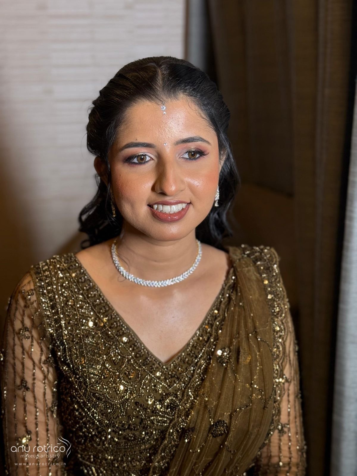 Wedding reception makeup by Anu Rotrico, Chennai