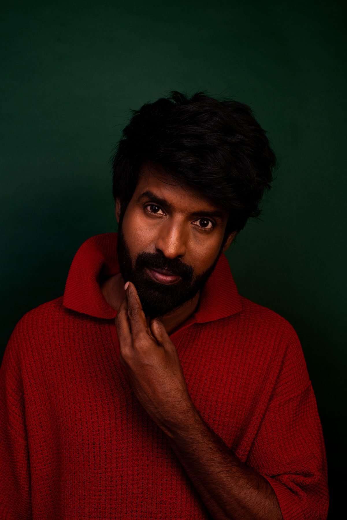 Second portrait setup of actor Soori, makeup by Anu Rotrico